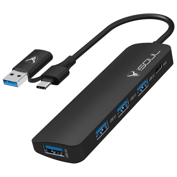 4-Port USB 3.0 Data Hub High-Speed Multi-Port USB-C Hub
